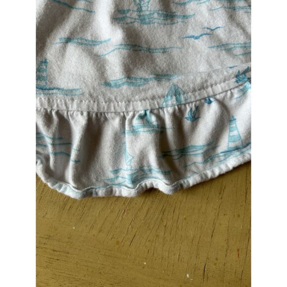 Eileen West Babydoll Nightgown XS-S Nautical Sailboat Coastal Pjs Lace Cottage - Picture 14 of 15